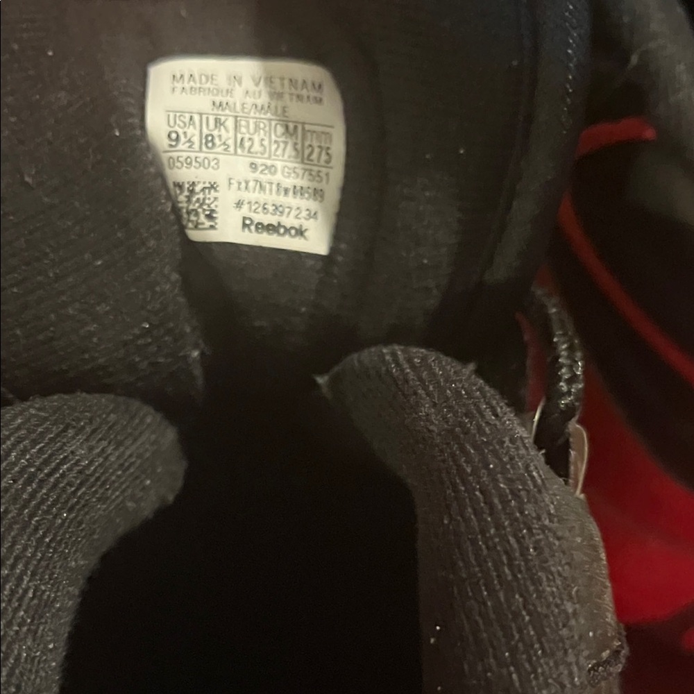 Reebok Black and Red Athletic Shoes - Picture 3 of 6